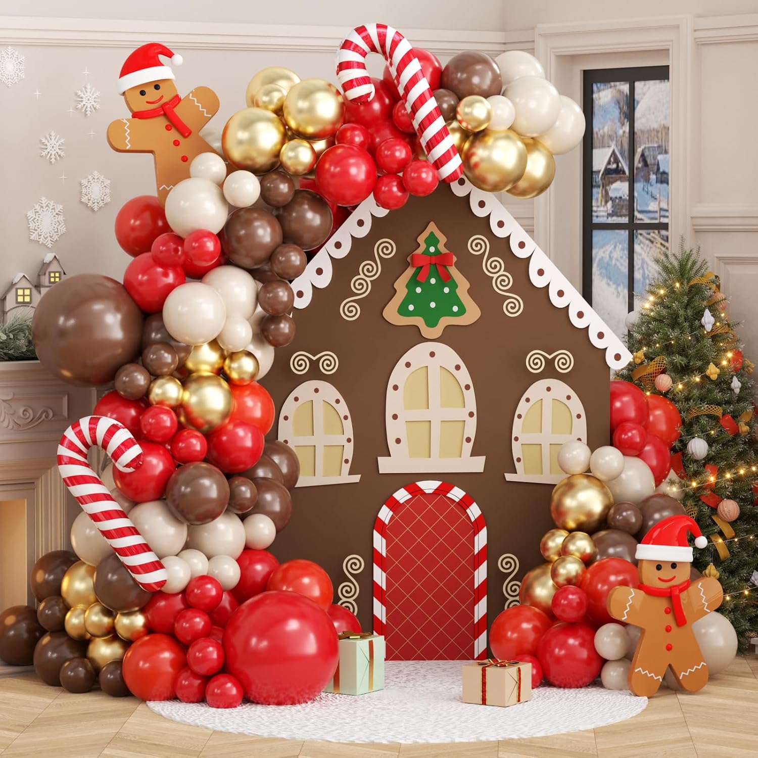 Balloon Arch Kit - Noel Geyiği Balon Kemer Çelenk Seti,
