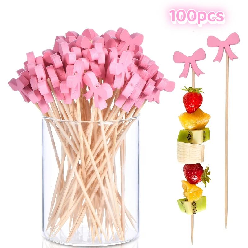 Centerpiece Stick - Ahşap Yaylı Kokteyl Çubukları 100 Adet