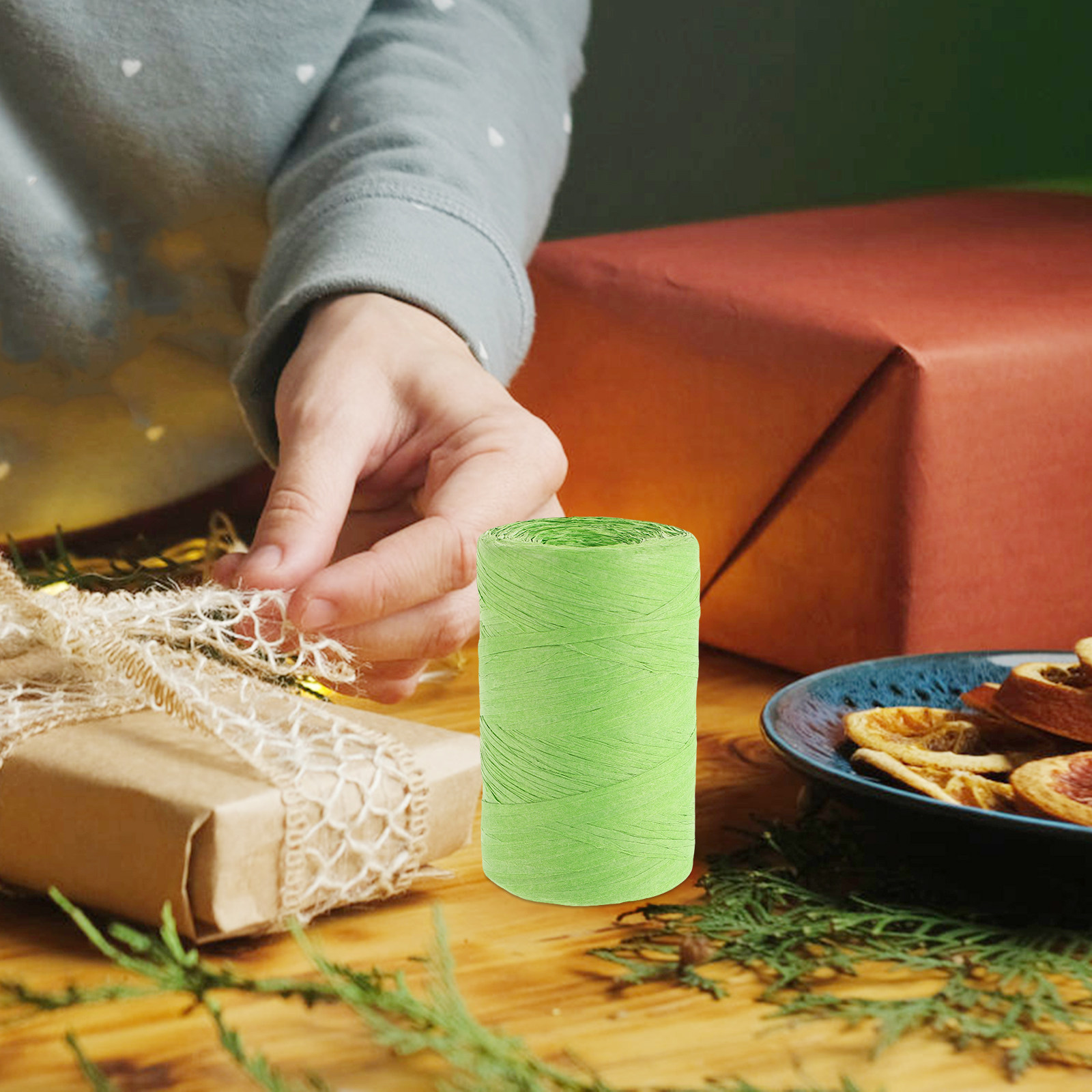 Rafya Kağıdı Renkli Düz İp Pak - Papercraft Supply Ribbon incelemesi ve fiyatı