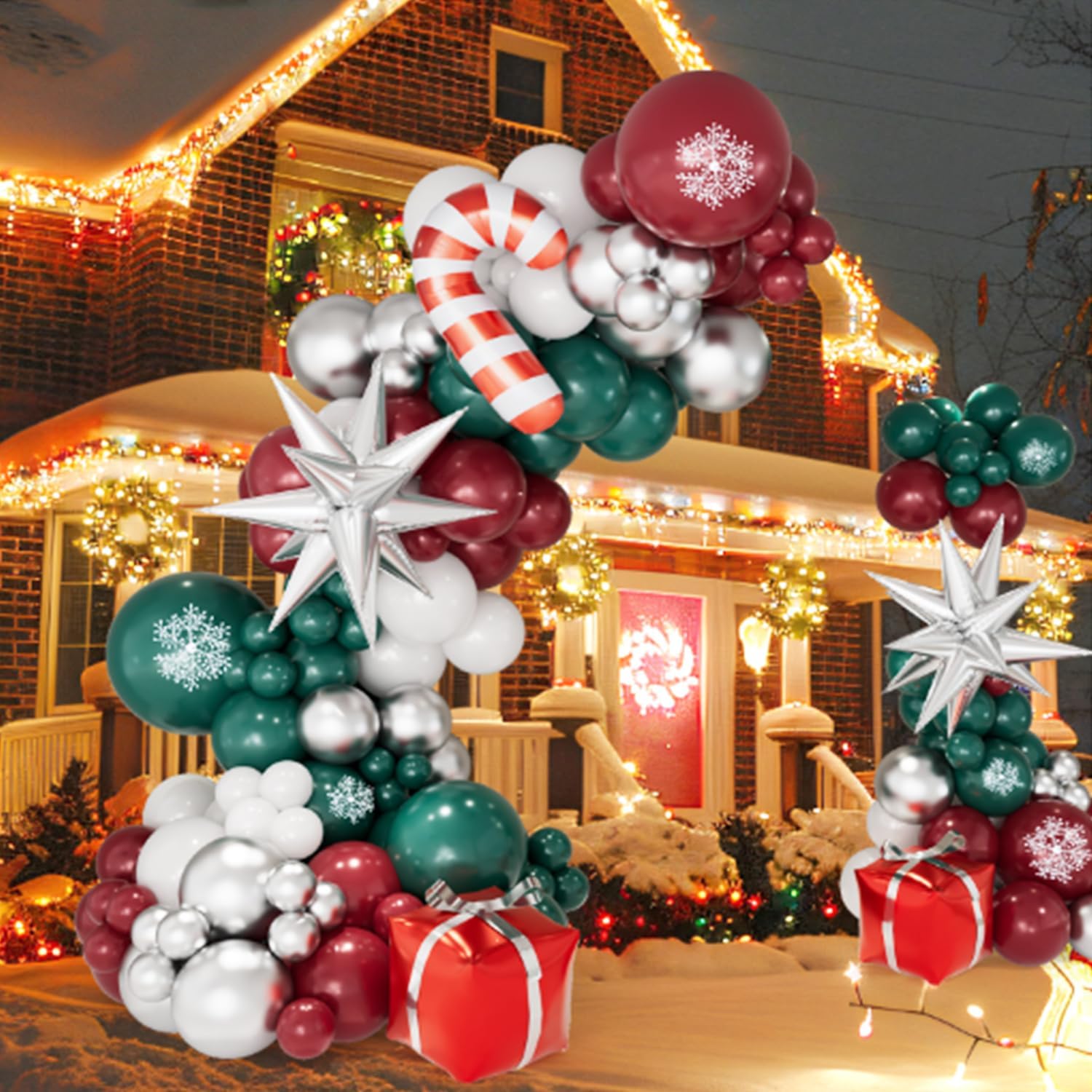 Kırmızı, Yeşil, Beyaz, Gümüş B - Balloon Arch Kit incelemesi ve fiyatı