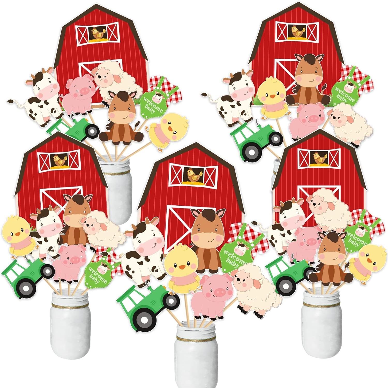 Çiftlik Hayvanı Bebek Duş Cent - Centerpiece Stick incelemesi ve fiyatı