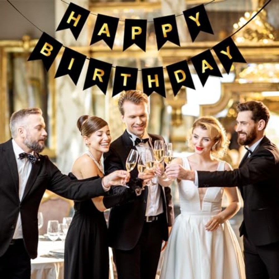Doğum Günü Afişi, Önceden Asıl - Party Banner Gold incelemesi ve fiyatı
