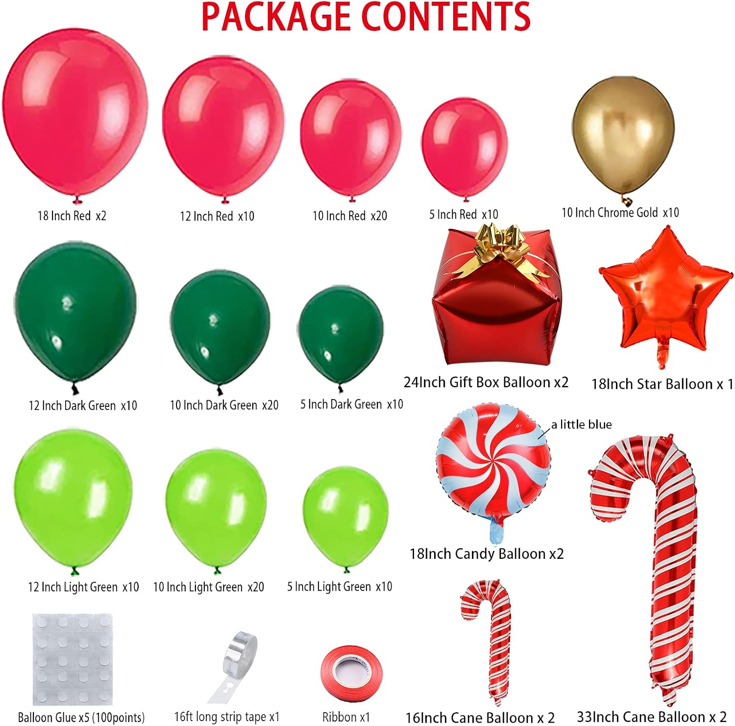144 Parçalı Noel Balon Çelenk  - Balloon Arch Kit incelemesi ve fiyatı