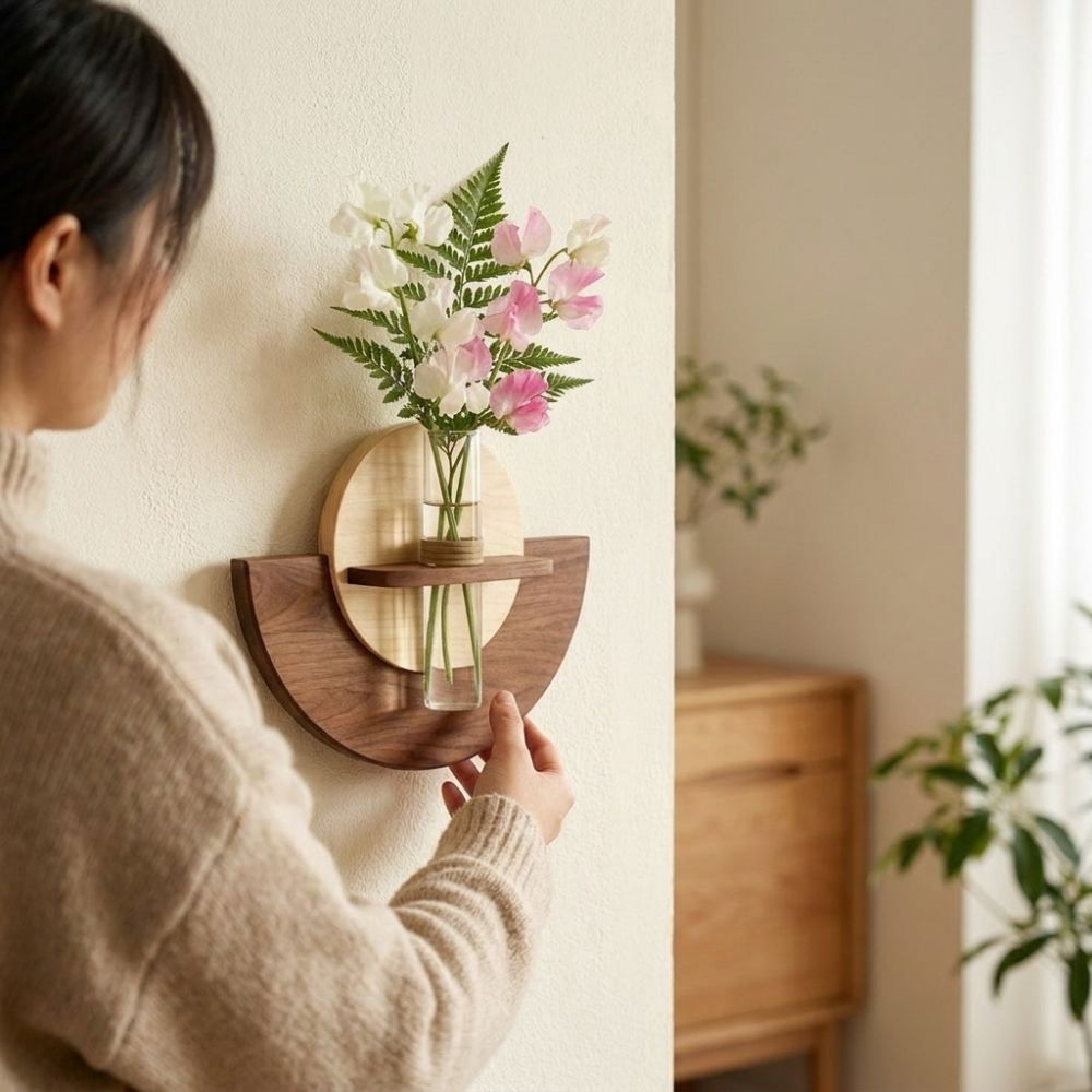 Oval Ahşap Duvara Monte Çiçek  - Flower Wall Panel incelemesi ve fiyatı